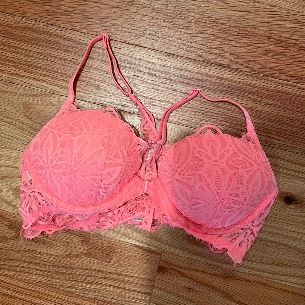 Victoria’s Secret PINK coral push up bra